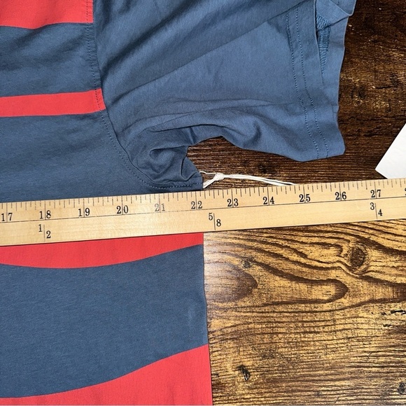 Radmor Shirt Mens Large True Blue/Burn Crosby Reverb Print Cotton Golf Polo NWT - Picture 5 of 10